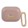 GUESS GUAPSASMP AirPods Pro kotelo Saffiano Script Metal Collection pinkki