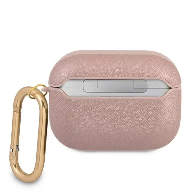 GUESS GUAPSASMP AirPods Pro kotelo Saffiano Script Metal Collection pinkki