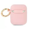 GUESS GUA2SSSI AirPods 1/2 kotelo pinkki silikoni Vintage Script