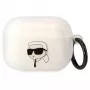 Karl Lagerfeld AirPods Pro kotelo läpinäkyvä Karl-pää-siluetilla