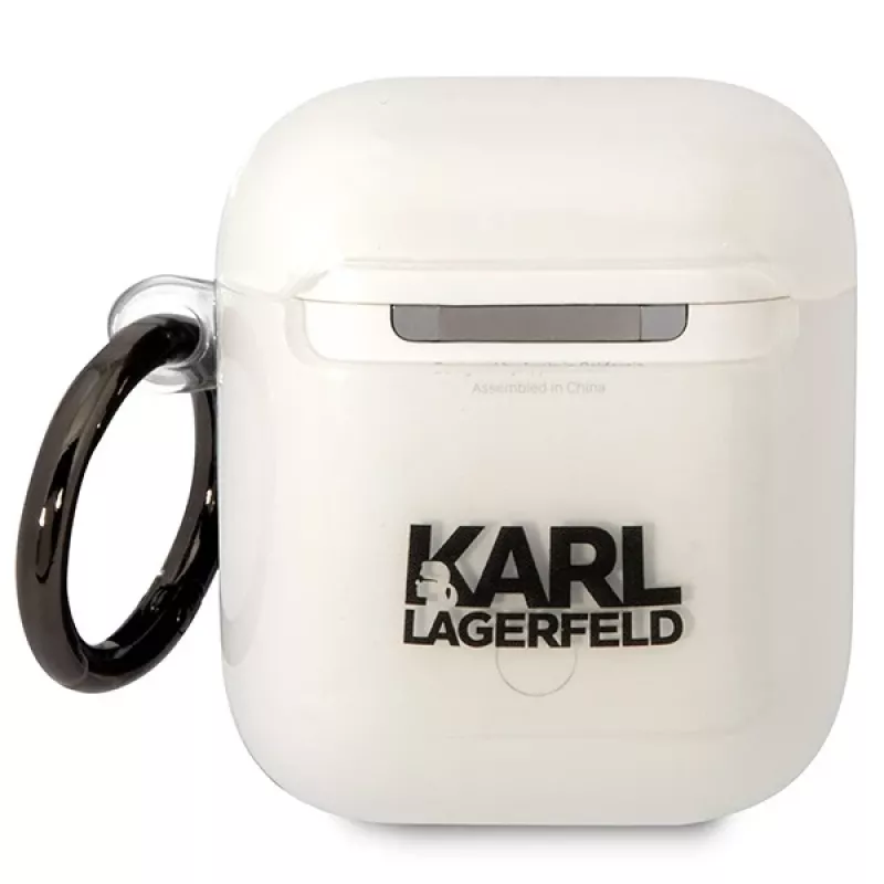 Karl Lagerfeld KLA2HNCHTCT AirPods 1/2 kotelo läpinäkyvä Ikonik Choupette
