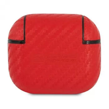 Ferrari FESA3CARE On Track AirPods 3 kotelo punainen PU carbon