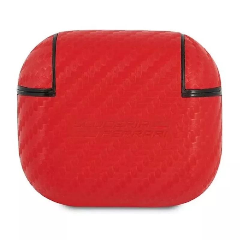 Ferrari FESA3CARE On Track AirPods 3 kotelo punainen PU carbon
