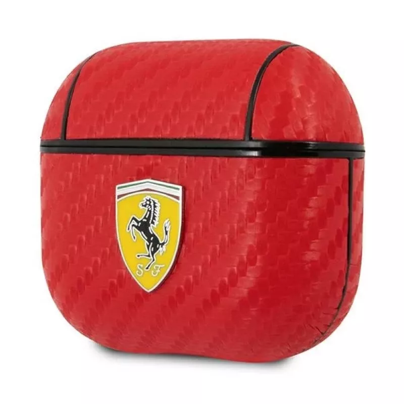 Ferrari FESA3CARE On Track AirPods 3 kotelo punainen PU carbon
