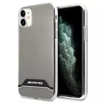 AMG AMHCN61TCBW kovakuori iPhone 11 / XR 6,1 tuumaa – läpinäkyvä sähköpinnoitettu musta & valkoinen
