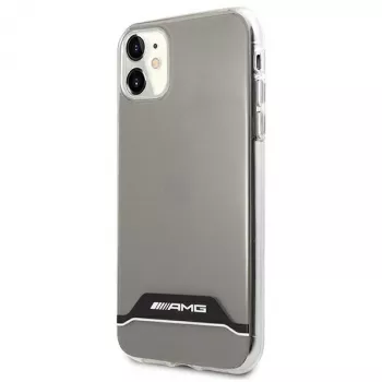 AMG AMHCN61TCBW kovakuori iPhone 11 / XR 6,1 tuumaa – läpinäkyvä sähköpinnoitettu musta & valkoinen