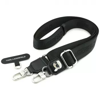 Karl Lagerfeld yleinen Strap Tether Patch Karl Metal Logo musta