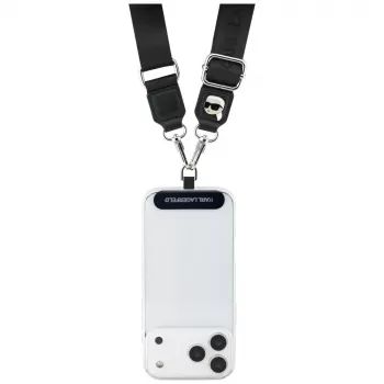 Karl Lagerfeld yleinen Strap Tether Patch Karl Metal Logo musta