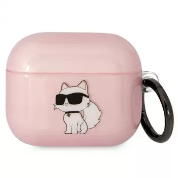 Karl Lagerfeld KLA3HNCHTCP AirPods 3 kotelo pinkki Ikonik Choupette
