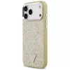 GUESS Glitter Triangle Logo MagSafe-kotelo iPhone 17 Pro Max - kultainen