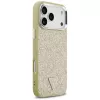 GUESS Glitter Triangle Logo MagSafe-kotelo iPhone 17 Pro Max - kultainen
