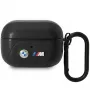BMW AirPods Pro nahkakotelo kaarevalla linjakuviolla - musta