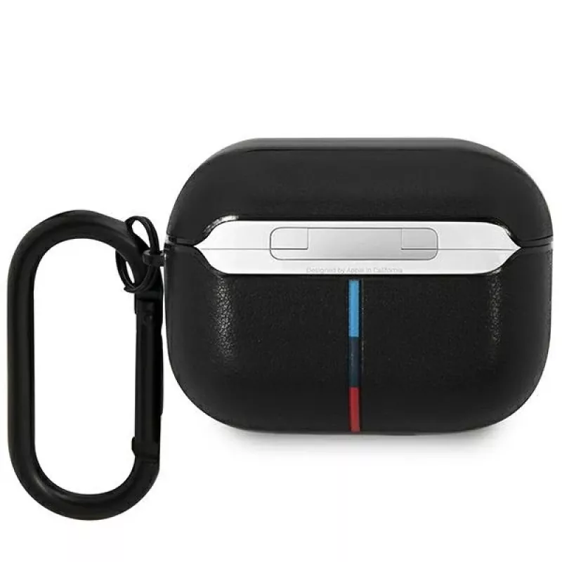 BMW AirPods Pro nahkakotelo kaarevalla linjakuviolla - musta
