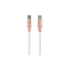 GUESS GUCCLALRGDP USB-C - USB-C pikalatauskaapeli 1,5 m pinkki kohokuvioidulla logolla