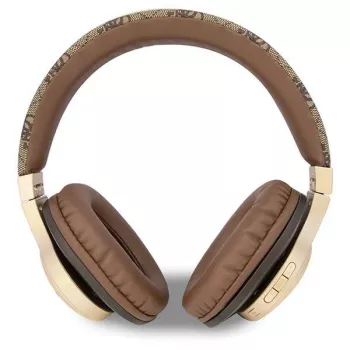 GUESS 4G Script Metal Logo langattomat on-ear-kuulokkeet Bluetooth 5.3 ruskea