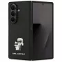Karl Lagerfeld Saffiano Karl & Choupette Pin kotelo Samsung Galaxy Z Fold7 - musta