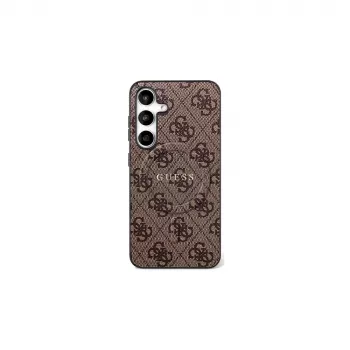 GUESS 4G Ring Classic Logo MagSafe -kotelo Samsung Galaxy S25 FE - ruskea