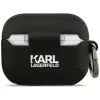Karl Lagerfeld Silikoni Choupette Head 3D -kotelo AirPods Pro 3 - musta
