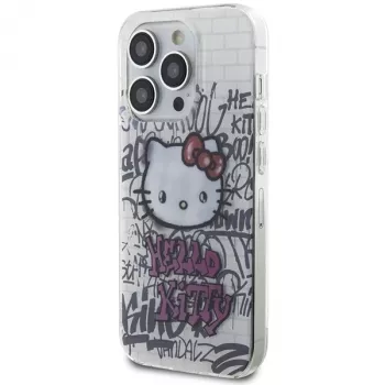 Hello Kitty HKHCP14LHDGPHT iPhone 14 Pro hardcase IML Kitty On Bricks Graffiti - valkoinen