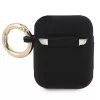 Guess GUA2SSSK AirPods 1/2 kotelo musta silikoni Vintage Script