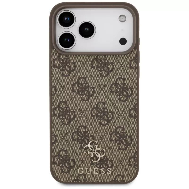 GUESS 4G Small Classic Logo MagSafe -kotelo iPhone 18 Pro Max / 17 Pro Max - ruskea
