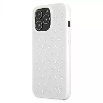 Mercedes-Benz iPhone 13 Pro Max hardcase hopeinen tähtikuvio valkoinen