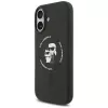 Karl Lagerfeld silikoni Karl & Choupette Ring MagSafe -kotelo iPhone 17 - musta