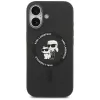 Karl Lagerfeld silikoni Karl & Choupette Ring MagSafe -kotelo iPhone 17 - musta
