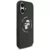 Karl Lagerfeld silikoni Karl & Choupette Ring MagSafe -kotelo iPhone 17 - musta