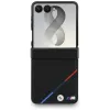 BMW M nahka perforoitu trikolori-raidat MagSafe-kotelo Samsung Galaxy Z Flip8 - musta