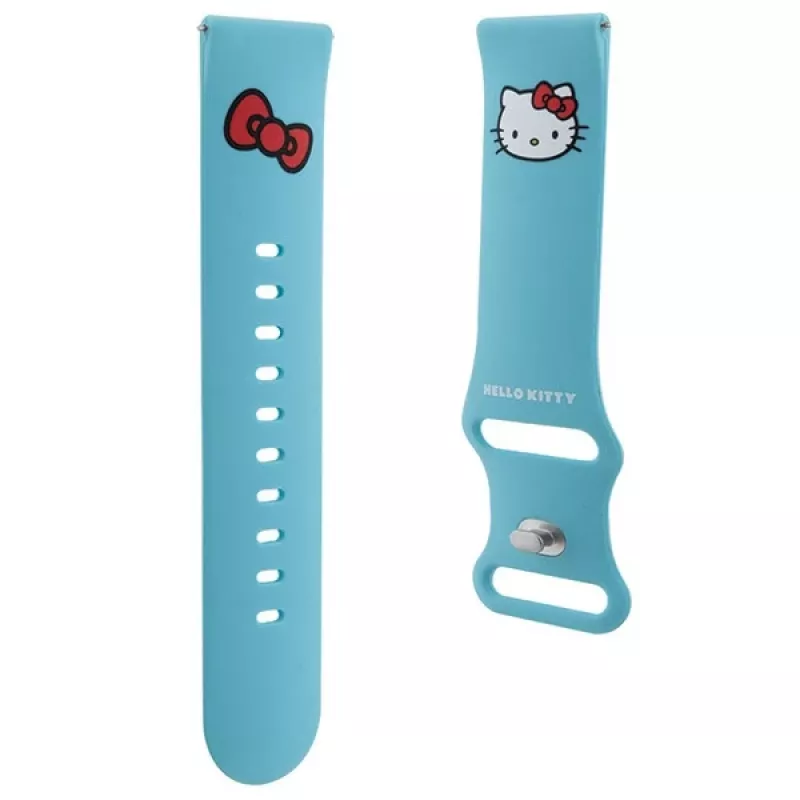 Hello Kitty universaali silikoninen kellonranneke Kitty Head sininen 22mm