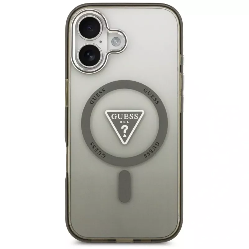 GUESS IML Gradient Triangle Logo MagSafe -kotelo iPhone 17 - khaki