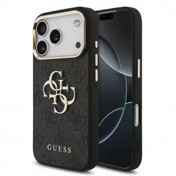GUESS 4G Big Logo Classic hardcase iPhone 17 Pro / 18 Pro - musta & kulta