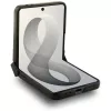 Guess Magnetic Ring Stand Grained Classic Logo MagSafe -kotelo Samsung Galaxy Z Flip 8, beige