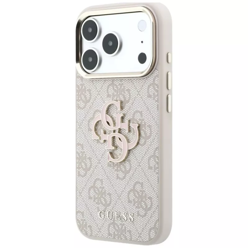 GUESS 4G & Big Resin Logo kotelo iPhone 17 Pro / 18 Pro -laitteelle - pinkki