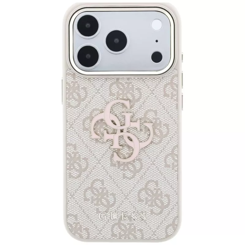 GUESS 4G & Big Resin Logo kotelo iPhone 17 Pro / 18 Pro -laitteelle - pinkki
