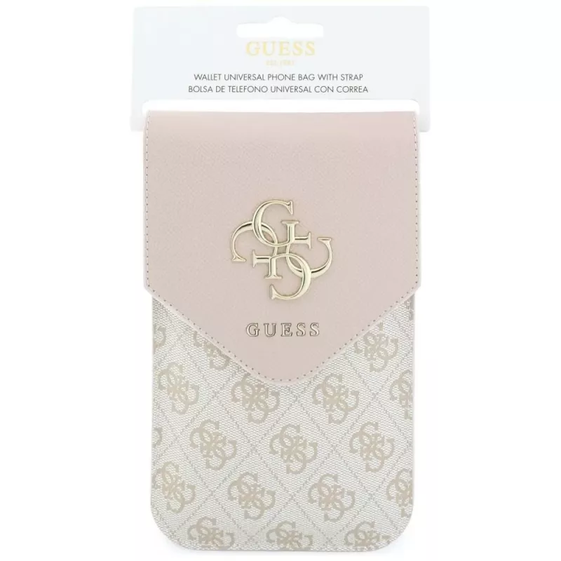 Guess Graines 4G & Classic Logos puhelinlaukku pinkki