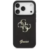 GUESS Fixed Glitter Big 4G -kotelo iPhone 18 Pro / 17 Pro -laitteelle - musta