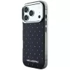 Karl Lagerfeld IML Rhinestones Allover ja elektrolysoitu logokotelo iPhone 18 Pro / 17 Pro -laitteelle - musta