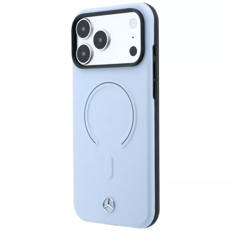 Mercedes nahka 3D MagSafe -kotelo iPhone 18 Pro Max / 17 Pro Max -laitteelle - sininen