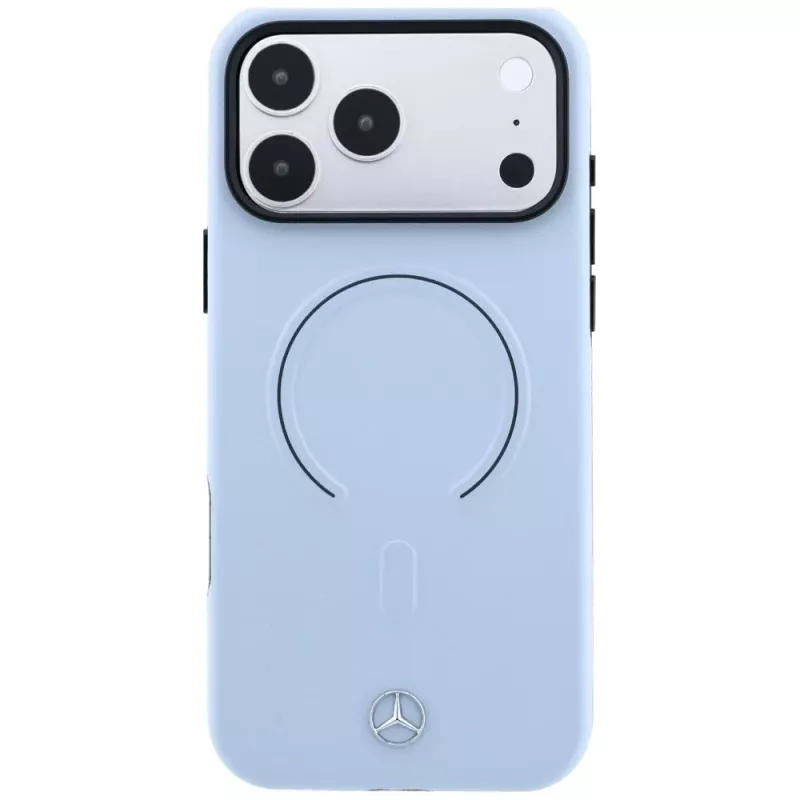Mercedes nahka 3D MagSafe -kotelo iPhone 18 Pro Max / 17 Pro Max -laitteelle - sininen