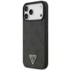 GUESS nahka 4G Triangle Strass MagSafe -kotelo iPhone 18 Pro Max / 17 Pro Max -laitteelle - musta