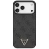 GUESS nahka 4G Triangle Strass MagSafe -kotelo iPhone 18 Pro Max / 17 Pro Max -laitteelle - musta