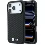 BMW M Carbon Metal Logo MagSafe -kotelo iPhone 18 Pro / 17 Pro -laitteelle – musta