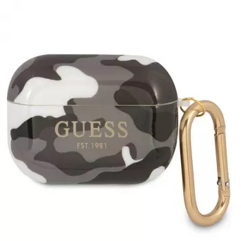 Guess GUAPUCAMG AirPods Pro -kotelo musta Camo-kokoelma