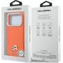 Karl Lagerfeld Karl & Choupette Head Pins Saffiano MagSafe -kotelo iPhone 17 Pro Max -laitteelle – oranssi