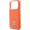 Karl Lagerfeld Karl & Choupette Head Pins Saffiano MagSafe -kotelo iPhone 17 Pro Max -laitteelle – oranssi