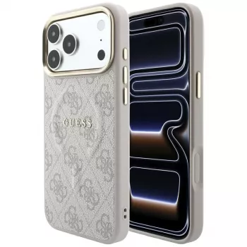 GUESS Embossed 4G Classic MagSafe -kotelo iPhone 17 Pro Max / 18 Pro Max -laitteelle - pinkki