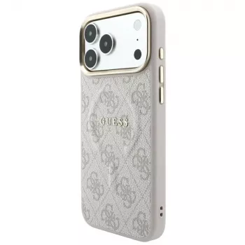 GUESS Embossed 4G Classic MagSafe -kotelo iPhone 17 Pro Max / 18 Pro Max -laitteelle - pinkki