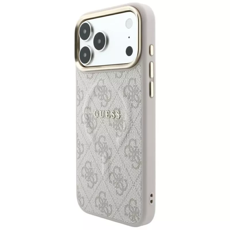 GUESS Embossed 4G Classic MagSafe -kotelo iPhone 17 Pro Max / 18 Pro Max -laitteelle - pinkki